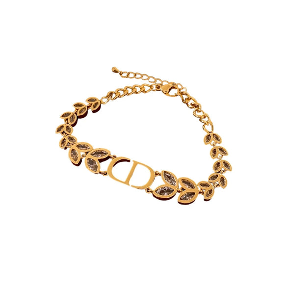 Jewelry Set Alloy And Copper Electroplated Flowers Pendant Clavicle Chain Light Luxury Style For Women