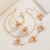 Jewelry Set Alloy Electroplating Flower Design For Women