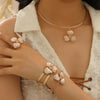 Jewelry Set Alloy Electroplating Flower Design For Women