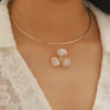 Jewelry Set Alloy Electroplating Flower Design For Women