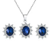 Jewelry Set Alloy Geometric Sunflower Artificial Crystal Earrings And Necklace