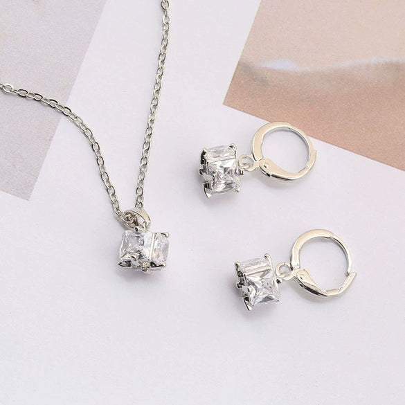 Jewelry Set Alloy Mixed Gem Inlay Crystal Stars Sun And Moon Clouds Universe Design For Women