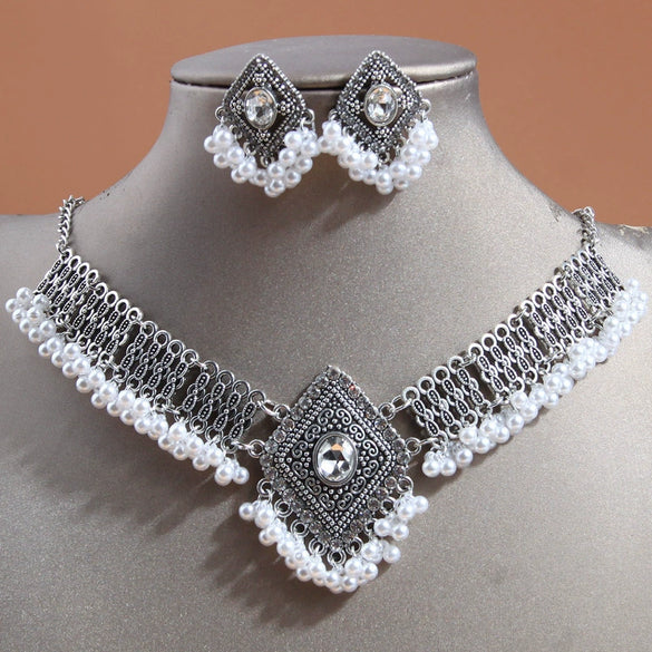 Jewelry Set Alloy Rhinestones Geometric Retro Fashion