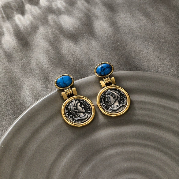 Jewelry Set Alloy Titanium Steel Portrait Engraving Electroplating For Women
