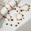 Jewelry Set Christmas Tree Bell Iron Geometric Electroplated