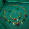 Jewelry Set Christmas Tree Bell Iron Geometric Electroplated
