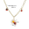 Jewelry Set Copper Dripping Oil Beetle Style Earrings Necklaces
