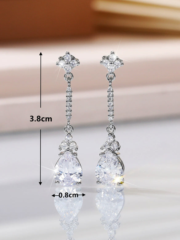 Jewelry Set Copper Geometric Pearshaped Water Drop Earrings For Women