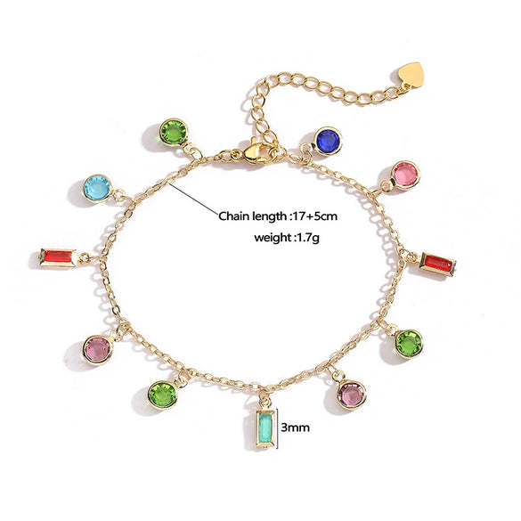 Jewelry Set Copper Inlaid Zirconia With Irregular Pattern Water Wave Chain For Ladies
