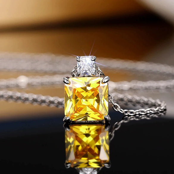 Jewelry Set Copper Princess Geometric Cube Imitation Ice Flower Women's Perfumery Bottle Earrings Necklace