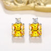Jewelry Set Copper Princess Geometric Cube Imitation Ice Flower Women's Perfumery Bottle Earrings Necklace