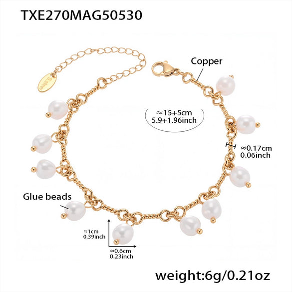 Jewelry Set Copper 316L Stainless Steel 316L Stainless Steel Chain Pattern Electroplated Elegant Fashion Unisex
