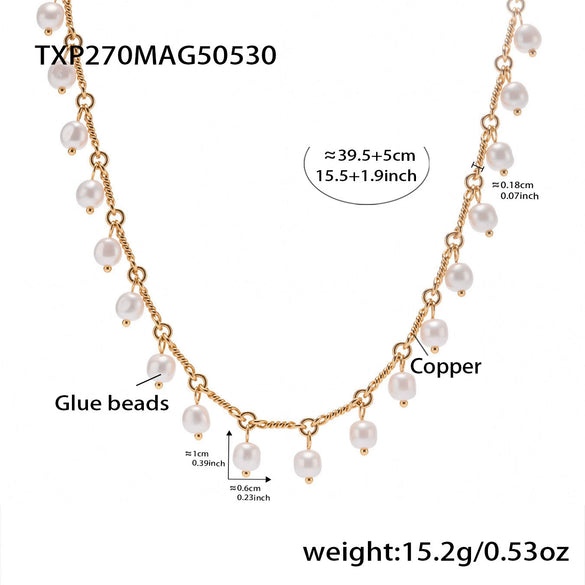 Jewelry Set Copper 316L Stainless Steel 316L Stainless Steel Chain Pattern Electroplated Elegant Fashion Unisex