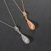 Jewelry Set Copper Water Drop Hollow Electroplated Pendant Earrings For Women