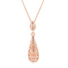 Jewelry Set Copper Water Drop Hollow Electroplated Pendant Earrings For Women