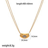Jewelry Set Earrings And Necklace Geometric Water Drops Zircon Highend Stainless Steel Electroplated