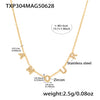Jewelry Set English Letter Pattern 316L Stainless Steel 316L Stainless Steel Goldplated Electroplated Clavicle Necklace And Bracelet