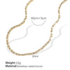 Jewelry Set Fashionable Zircon 316L Stainless Steel Necklace And Bracelet For Women With Electroplating Treatment