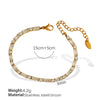 Jewelry Set Fashionable Zircon 316L Stainless Steel Necklace And Bracelet For Women With Electroplating Treatment