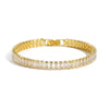 Jewelry Set Gold Electroplated Wave Inlaid Zircon Women's