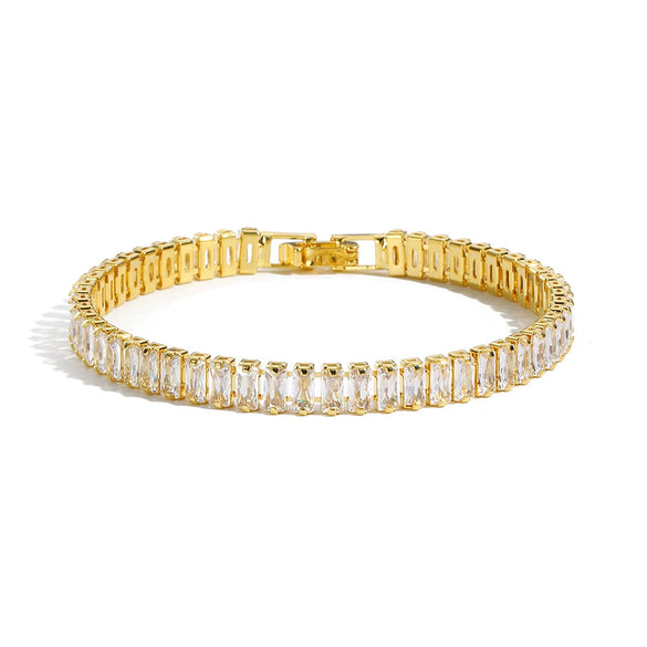 Jewelry Set Gold Electroplated Wave Inlaid Zircon Women's