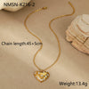 Jewelry Set Heart Shape Stainless Steel 18K Gold Plated For Women