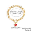 Jewelry Set Hiphop Style Ot Buckle Imitation Pearls Turquoise Heart Water Drop Bell Electroplating