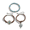 Jewelry Set Iron Copper Alloy Turquoise Cowboy Hat Cross Chain Bracelet Electroplated