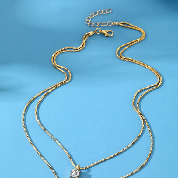 Jewelry Set Mixed Materials Imitation Pearl Rhinestone Heart Water Drop Bell Pattern O Word Chain Highend Minimalist For Women