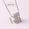 Jewelry Set Pendant Bracelet Necklace Accessories Copper Electroplating Letters Numbers Text Style
