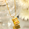 Jewelry Set Pendant Necklace And Earrings 316L Stainless Steel Electroplating Personality Style