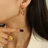 Jewelry Set Pendant Necklace And Earrings 316L Stainless Steel Electroplating Personality Style