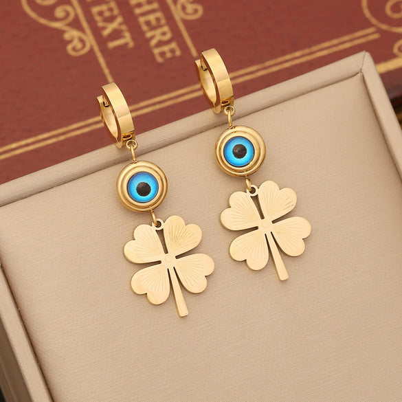 Jewelry Set Stainless Steel Flower Electroplated Clavicle Chain For Women