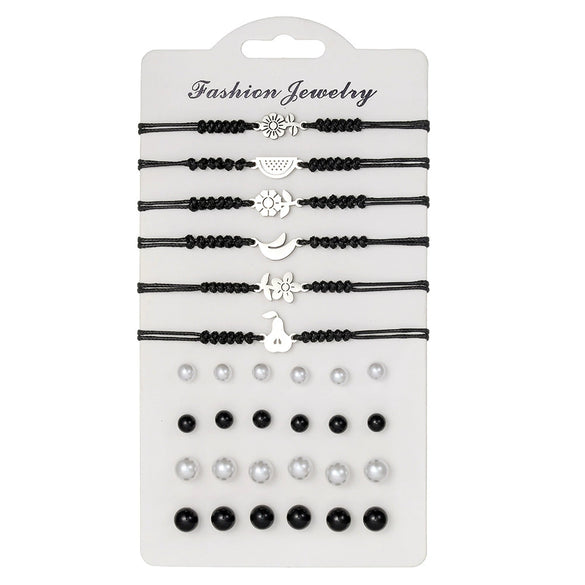 Jewelry Set Stainless Steel Fruit Pattern Electroplated Earrings And Bracelets