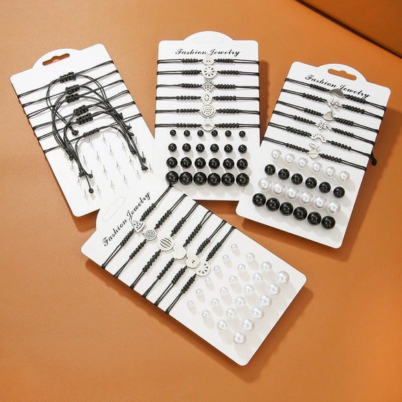 Jewelry Set Stainless Steel Fruit Pattern Electroplated Earrings And Bracelets