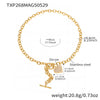 Jewelry Set 316L Stainless Steel Goldplated Heart Pendant Necklace And Bracelet
