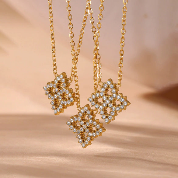 Jewelry Set Stainless Steel Material 18K Real Gold Plated Kitty Pattern