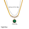 Jewelry Set Stainless Steel Round Retro Fashionable Pendant Earrings Bracelet With Electroplating