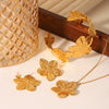 Jewelry Set Stainless Steel Titanium Steel Fivepetal Flower Electroplating Style For Women