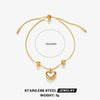 Jewelry Set Stainless Steel Titanium Steel Heartshaped Love Water Drops Bell Electroplated
