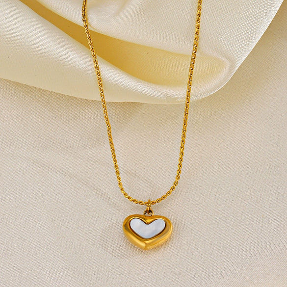 Jewelry Set Stainless Steel Titanium Steel Heartshaped Love Water Drops Bell Electroplated