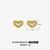 Jewelry Set Stainless Steel Titanium Steel Heartshaped Love Water Drops Bell Electroplated
