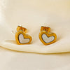 Jewelry Set Stainless Steel Titanium Steel Heartshaped Love Water Drops Bell Electroplated