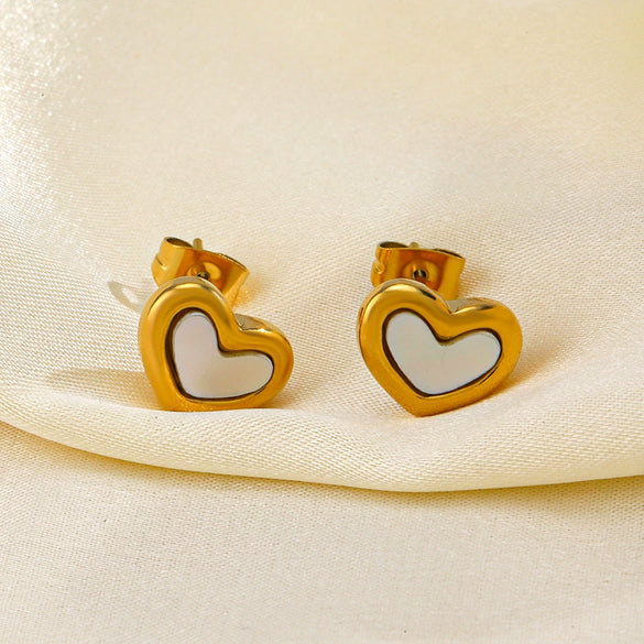 Jewelry Set Stainless Steel Titanium Steel Heartshaped Love Water Drops Bell Electroplated