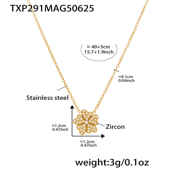 Jewelry Set 316L Stainless Steel 316L Stainless Steel Love Flower Pattern Electroplated For Women