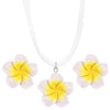 Jewelry Set Sweet Plants Flowers Style Plastic And Resin Baking Paint Earrings And Necklace
