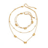 Jewelry Set Titanium Steel Box Chain Bow Pendant With Love Drop Bell Pattern