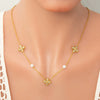 Jewelry Set Titanium Steel Fourleaf Flower Electroplated For Women