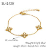 Jewelry Set Titanium Steel Fourleaf Flower Electroplated For Women