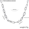 Jewelry Set 316L Stainless Steel Geometric Shaped Chain Electroplating Hiphop Trendy